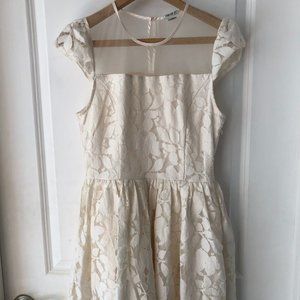 Forever 21 Cream Colored Lace Mini Dress